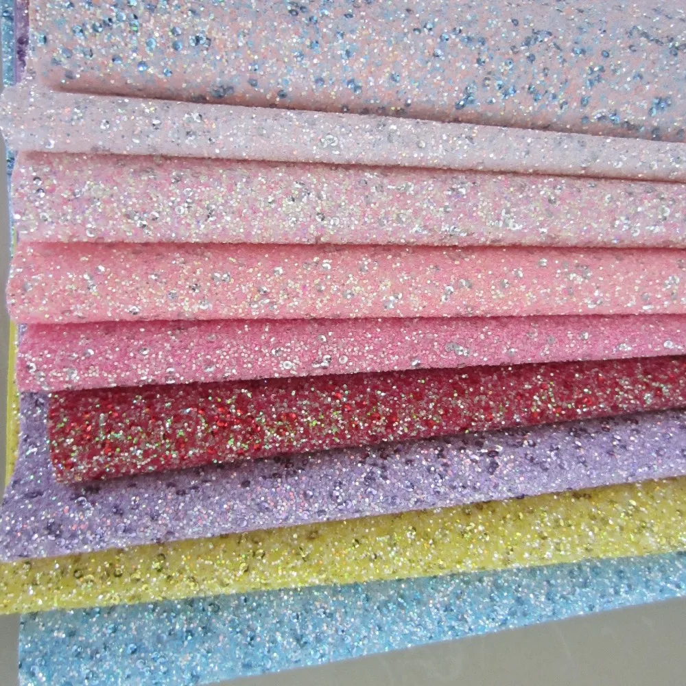A4 sheet 8"X 11.8" Multicolour Chunky Glitter Fabric Leather Faux PU Leather fabric for bows Bags Shoes DIY 1pieces F0021
A4 sheet 8"X 11.8" Multicolour Chunky Glitter Fabric Leather Faux PU Leather fabric for bows Bags Shoes DIY 1pieces F0021