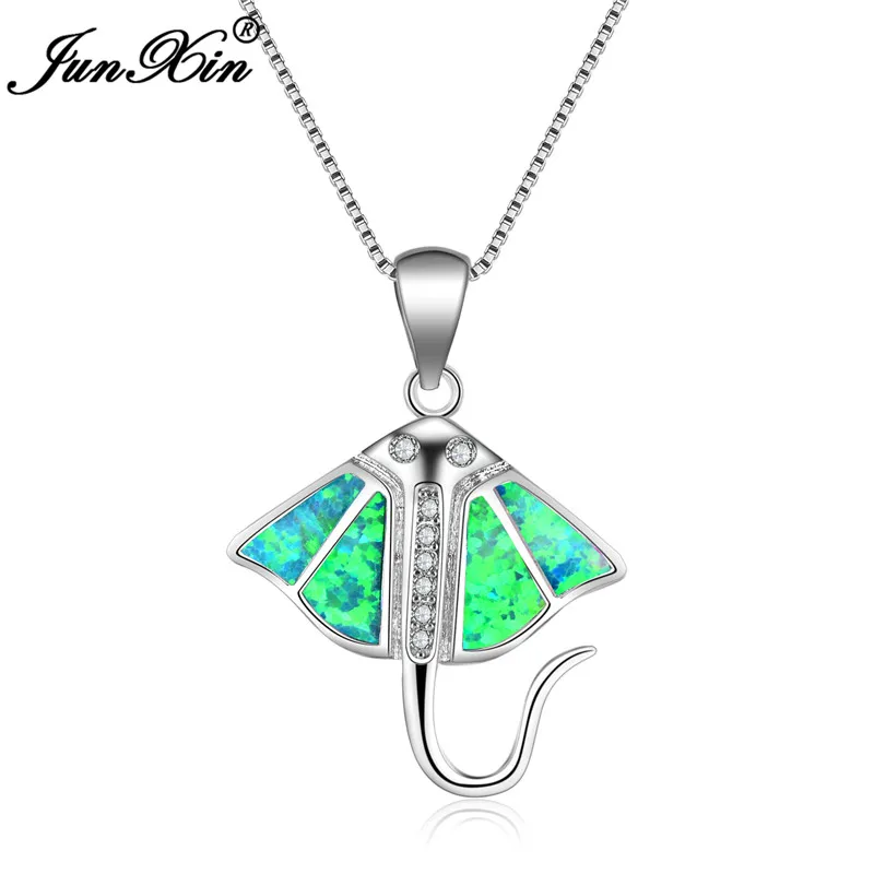 Fashion Female Blue White Fire Opal Necklace 925 Sterling Silver Filled Necklaces & Pendants For Women Vintage Animal Jewelry
Fashion Female Blue White Fire Opal Necklace 925 Sterling Silver Filled Necklaces & Pendants For Women Vintage Animal Jewelry