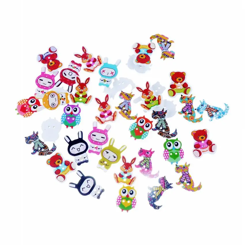 Free Shipping Retail 50Pcs Random Mixed 2 Holes Cartoon Animal Pattern Wood Sewing Baby Buttons Scrapbooking F0899
Free Shipping Retail 50Pcs Random Mixed 2 Holes Cartoon Animal Pattern Wood Sewing Baby Buttons Scrapbooking F0899
