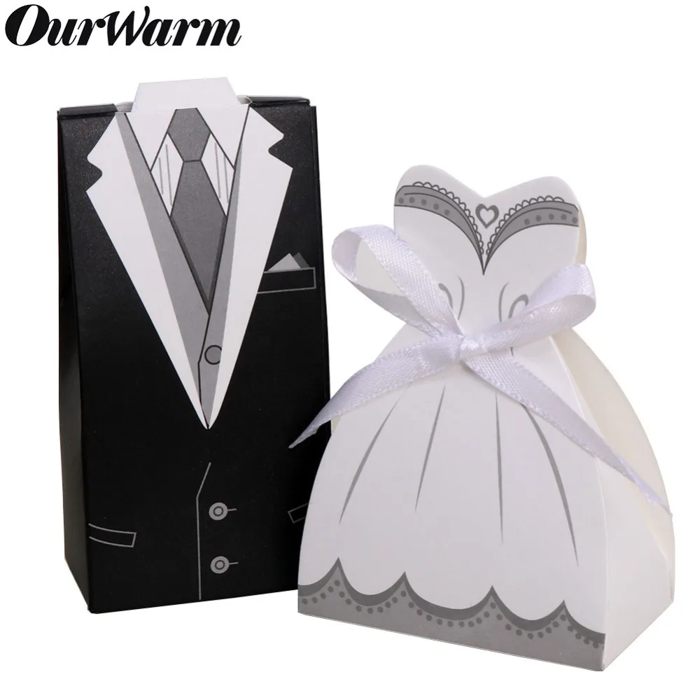 OurWarm Bride Groom Wedding Favors Candy Gift Box DIY Paper Wedding Suit Dress Bonbonniere with Ribbon Wedding Party Decoration
OurWarm Bride Groom Wedding Favors Candy Gift Box DIY Paper Wedding Suit Dress Bonbonniere with Ribbon Wedding Party Decoration