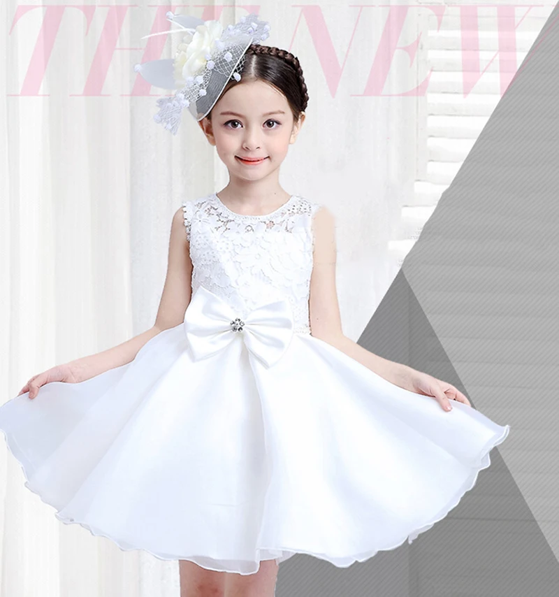 2018 Brand New Flower Girl Dresses White Birth Party Pageant Communion Dress Little Girls Kids Children Dress for Wedding 
2018 Brand New Flower Girl Dresses White Birth Party Pageant Communion Dress Little Girls Kids Children Dress for Wedding