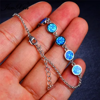 Cute Boho Female Blue Fire Opal Bracelet Unique Style Silver Color Chain Bracelets For Women Fashion Wedding Jewelry
Cute Boho Female Blue Fire Opal Bracelet Unique Style Silver Color Chain Bracelets For Women Fashion Wedding Jewelry