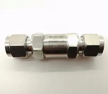 316 Stainless Steel Check Valve Compression Fitting Max Pressure 40 Mpa Fit for 1/2" O/D Tube
316 Stainless Steel Check Valve Compression Fitting Max Pressure 40 Mpa Fit for 1/2" O/D Tube