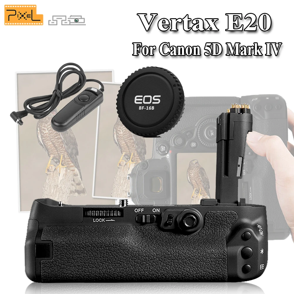 New Pixel Vertax E20 Professinal Battery Grip For Canon 5D Mark IV / 5D4 / 5D MarkIV & Camera Cap & RC-201 Wired Shutter Release
New Pixel Vertax E20 Professinal Battery Grip For Canon 5D Mark IV / 5D4 / 5D MarkIV & Camera Cap & RC-201 Wired Shutter Release