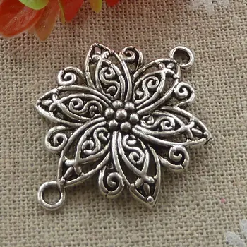 60 pieces tibetan silver flower connectors 40x28mm #1216
60 pieces tibetan silver flower connectors 40x28mm #1216