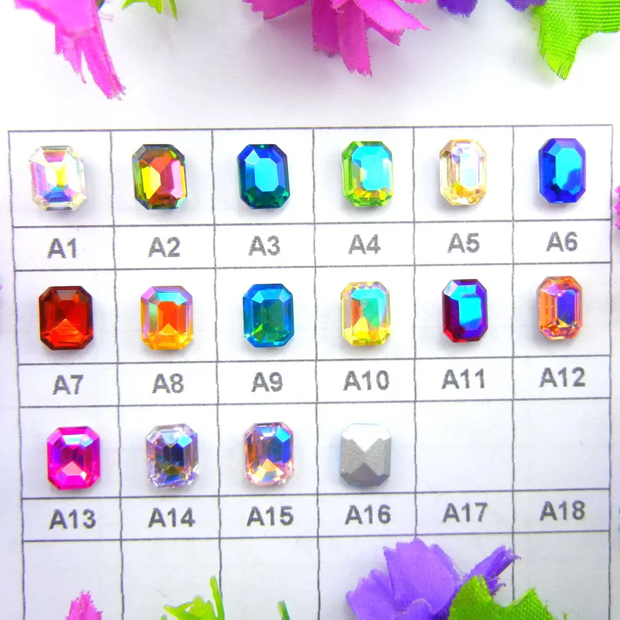 AB colors 4*6mm 6*8mm 8*10mm 10*14mm 13*18mm 18*25mm 18*27mm Rectangle shape Glue on Crystal rhinestone diy accessories trim
AB colors 4*6mm 6*8mm 8*10mm 10*14mm 13*18mm 18*25mm 18*27mm Rectangle shape Glue on Crystal rhinestone diy accessories trim