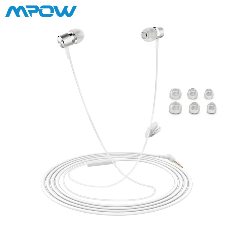 Mpow PA072 White Wired In-Ear Earphones With In-line Mic Volume Control Running Sports Earphones For Phones MP3 MP4 PC Tablet
Mpow PA072 White Wired In-Ear Earphones With In-line Mic Volume Control Running Sports Earphones For Phones MP3 MP4 PC Tablet