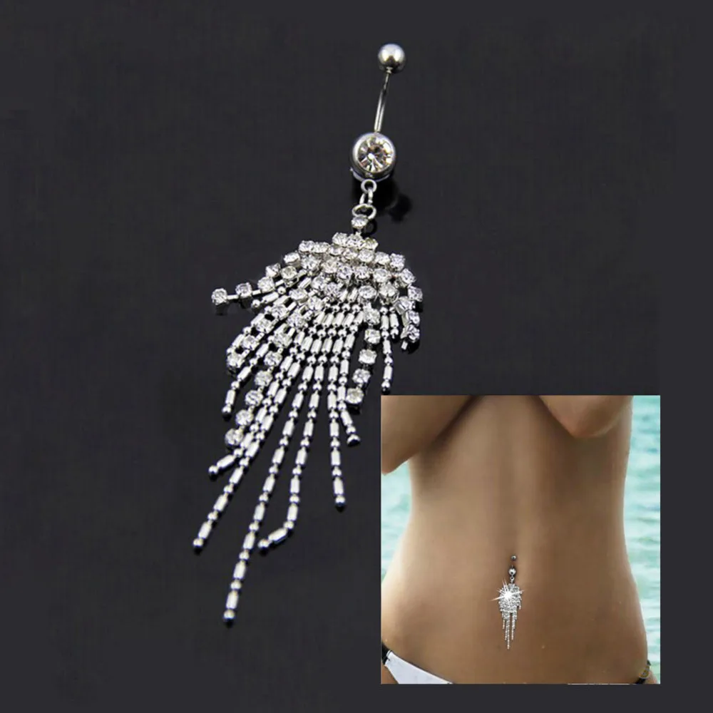 Nordvest Clear Gem 316L Surgical Steel Hot SaleTassel Navel Dangle Belly Button Ring Fashion Body Jewelry
Nordvest Clear Gem 316L Surgical Steel Hot SaleTassel Navel Dangle Belly Button Ring Fashion Body Jewelry