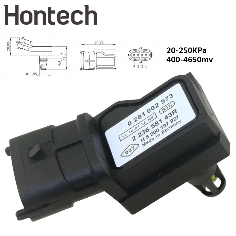 1Pc Intake Air Manifold Absolute Boost Pressure MAP Sensor For Renault Clio II III Grand Scenic 0281002573 8200194432 8200750883
1Pc Intake Air Manifold Absolute Boost Pressure MAP Sensor For Renault Clio II III Grand Scenic 0281002573 8200194432 8200750883