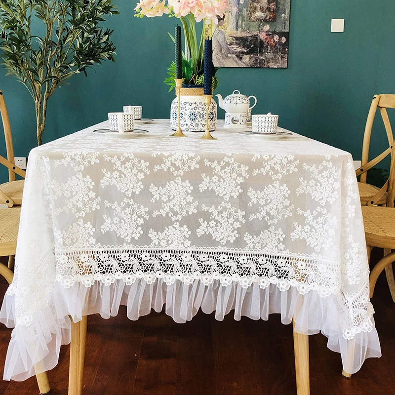 Exquisite Flower Pattern White Lace Table Cloth For Wedding Home Decor Round Or Rectangle Tablecloth Dustproof 1pcs Table Cover
Exquisite Flower Pattern White Lace Table Cloth For Wedding Home Decor Round Or Rectangle Tablecloth Dustproof 1pcs Table Cover