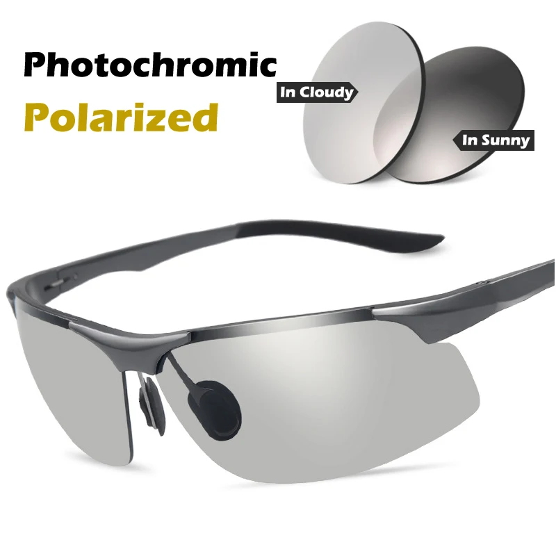 New Men's Photochromic Polarized Aluminum Magnesium Alloy Frame Sunglasses Male Safety Cycling Driving Fishing UV400 Sun Glasses 
New Men's Photochromic Polarized Aluminum Magnesium Alloy Frame Sunglasses Male Safety Cycling Driving Fishing UV400 Sun Glasses