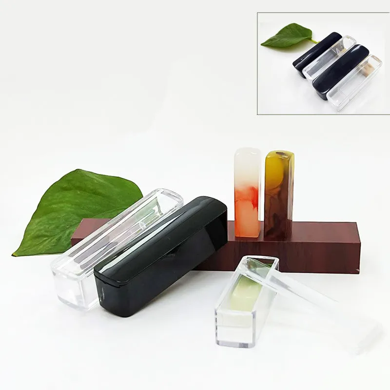 Black and white organic seal box transparent box pull-type seal box engraved chapter materials wholesale
Black and white organic seal box transparent box pull-type seal box engraved chapter materials wholesale
