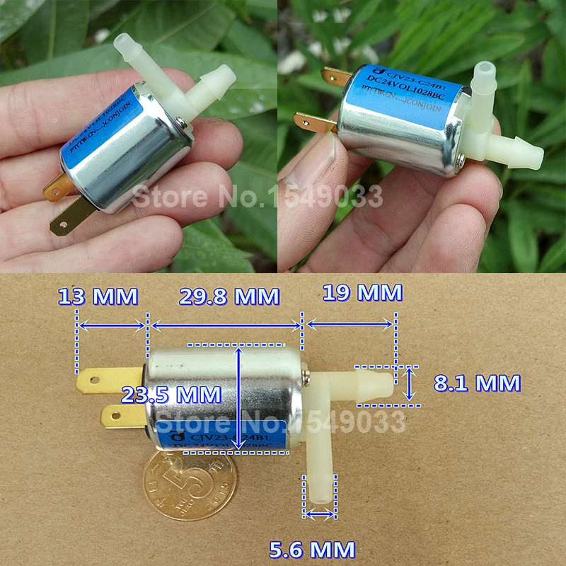 New Not used Mini Micro DC12V/24V Electric Solenoid Valve Gas Air Water Normally Closed OD 5mm Plastic
New Not used Mini Micro DC12V/24V Electric Solenoid Valve Gas Air Water Normally Closed OD 5mm Plastic