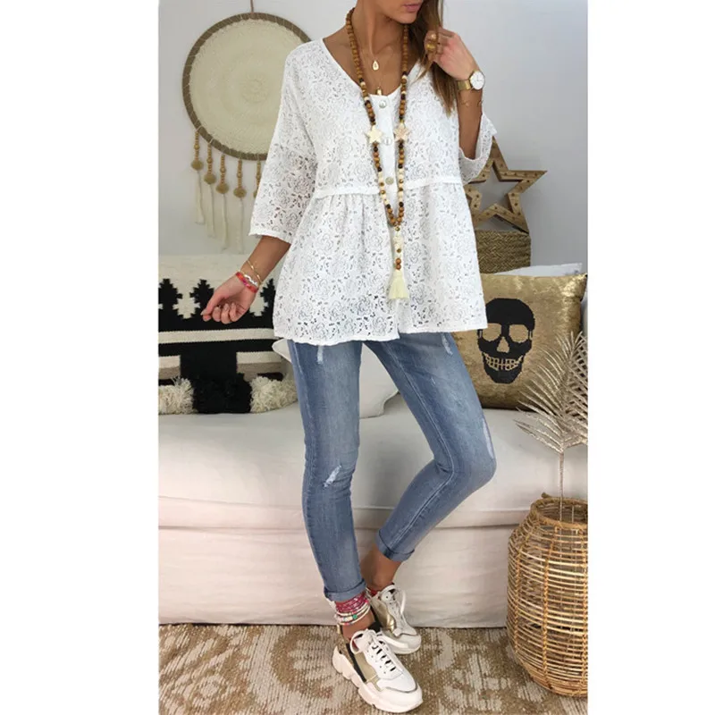 2019 Large Size Cotton Loose Blouse Tops Boho Long Sleeve V-Neck Shirt Female Tops Blouses Plus Size 4xl 5xl
2019 Large Size Cotton Loose Blouse Tops Boho Long Sleeve V-Neck Shirt Female Tops Blouses Plus Size 4xl 5xl