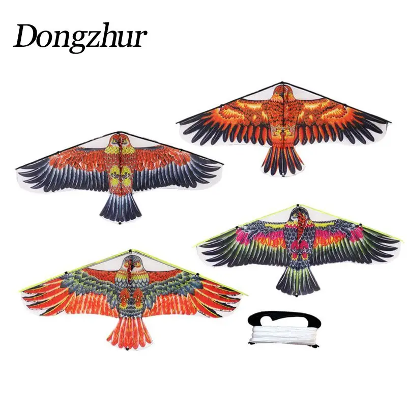 Dongzhur 1 метр треугольник ястреб Орлан змей игрушки для детей дождь шелк летающая