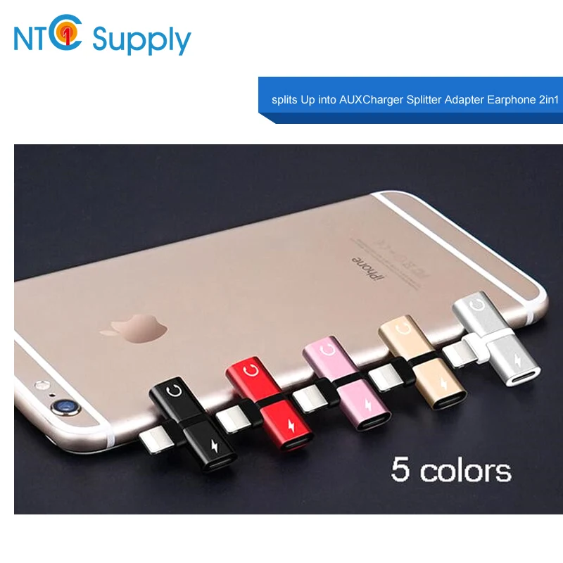 

NTC Supply splits Up into AUXCharger Splitter Adapter Earphone 2in1 BF1 For Light-ning dock 7 8 Plus X 7plus 8plus XR XS MAX