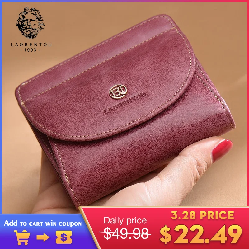 LAORENTOU Brand Women Natural Leather Retro Short Wallet Colorful Lady Mini Purse High Quality Coin Pocket Card Holder for Woman
LAORENTOU Brand Women Natural Leather Retro Short Wallet Colorful Lady Mini Purse High Quality Coin Pocket Card Holder for Woman