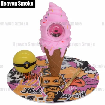 Ice Cream Smoking Pipes Kit w/ Glass Bowl +Stainless Steel Dabber Tool Tobacco Pipe+Dab Wax Herb Stash Silicone jar+Silicone Mat
Ice Cream Smoking Pipes Kit w/ Glass Bowl +Stainless Steel Dabber Tool Tobacco Pipe+Dab Wax Herb Stash Silicone jar+Silicone Mat