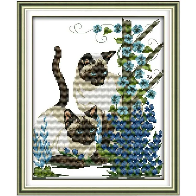 Two baby cats (4) Patterns Counted Cross Stitch 11CT 14CT Set Wholesale Cross-stitch needlework | Дом и сад