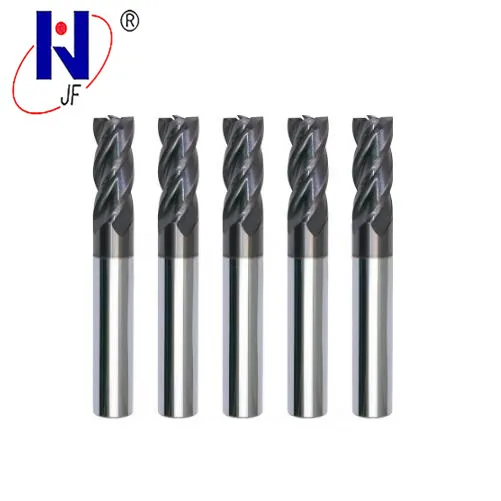 JF GES 18*50*18*150*4T Solid carbide 4 flute flattened end mills with straight shank milling cutter HRC70 PT Coated | Инструменты
