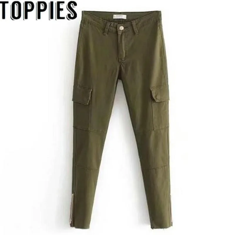 2019 Women Army Green Slim Jeans High Street Cargo Pants with Pockets Skinny Causal Jeans
2019 Women Army Green Slim Jeans High Street Cargo Pants with Pockets Skinny Causal Jeans