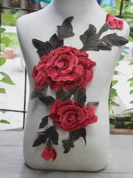 Size-48*24cm(3pcs/lot) Sewing Shade of Dark Red Floral 3D Venise Lace Applique , Embroidery Lace patch
Size-48*24cm(3pcs/lot) Sewing Shade of Dark Red Floral 3D Venise Lace Applique , Embroidery Lace patch