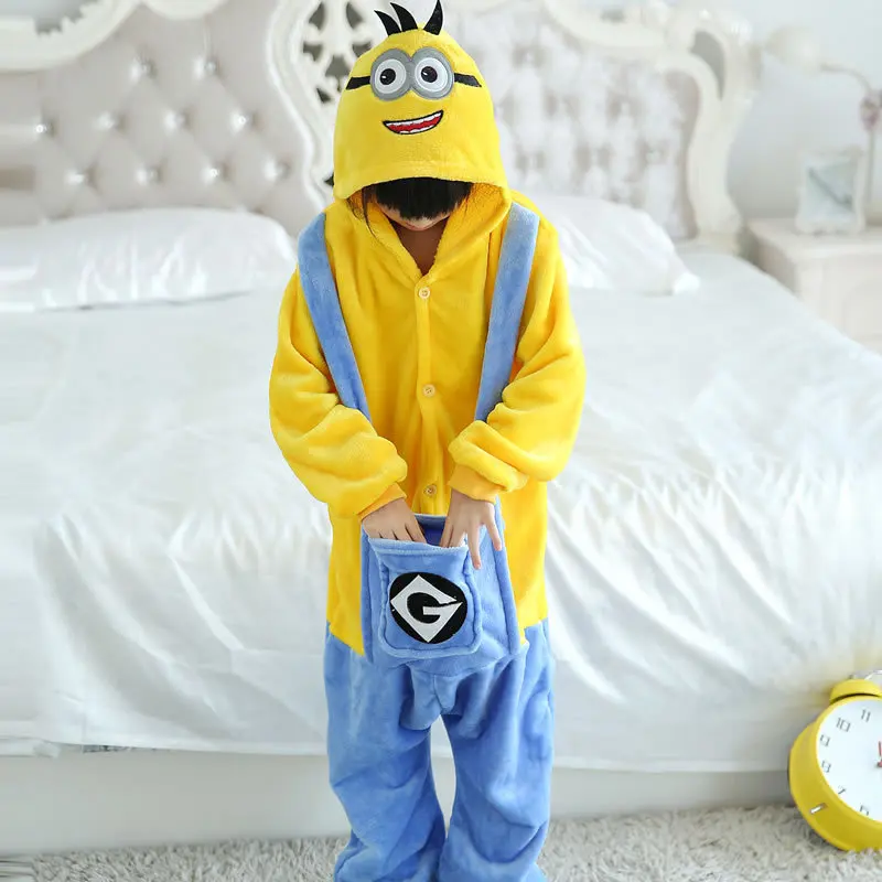 

Kigurumi Animals Kids Anime Cosplay Costume Funny Suit School Party Student Play Games Onesies Performance Blue Yellow Fancy