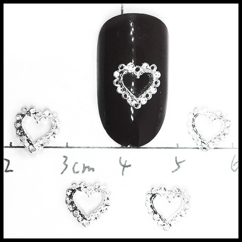 50Pcs Heart Nail Art Decorations Silver Gold Metal Studs Charms Jewelry Nailart Ornaments Japan 3d Accessories Diy Hollow Design
50Pcs Heart Nail Art Decorations Silver Gold Metal Studs Charms Jewelry Nailart Ornaments Japan 3d Accessories Diy Hollow Design