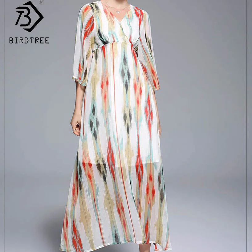 2019 New Women Print Chiffon Dress Flare 3/4 Sleeve Elegance High Waist Lace Up V Neck Casual Long Dress Hot Sales D8D718I
2019 New Women Print Chiffon Dress Flare 3/4 Sleeve Elegance High Waist Lace Up V Neck Casual Long Dress Hot Sales D8D718I