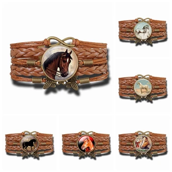 Horse Jewelry Lovely Horse Photo Glass Cabochon Leather Charm Bracelet Women Fashion Butterfly Infinity Butterfly Bracelet Gifts
Horse Jewelry Lovely Horse Photo Glass Cabochon Leather Charm Bracelet Women Fashion Butterfly Infinity Butterfly Bracelet Gifts