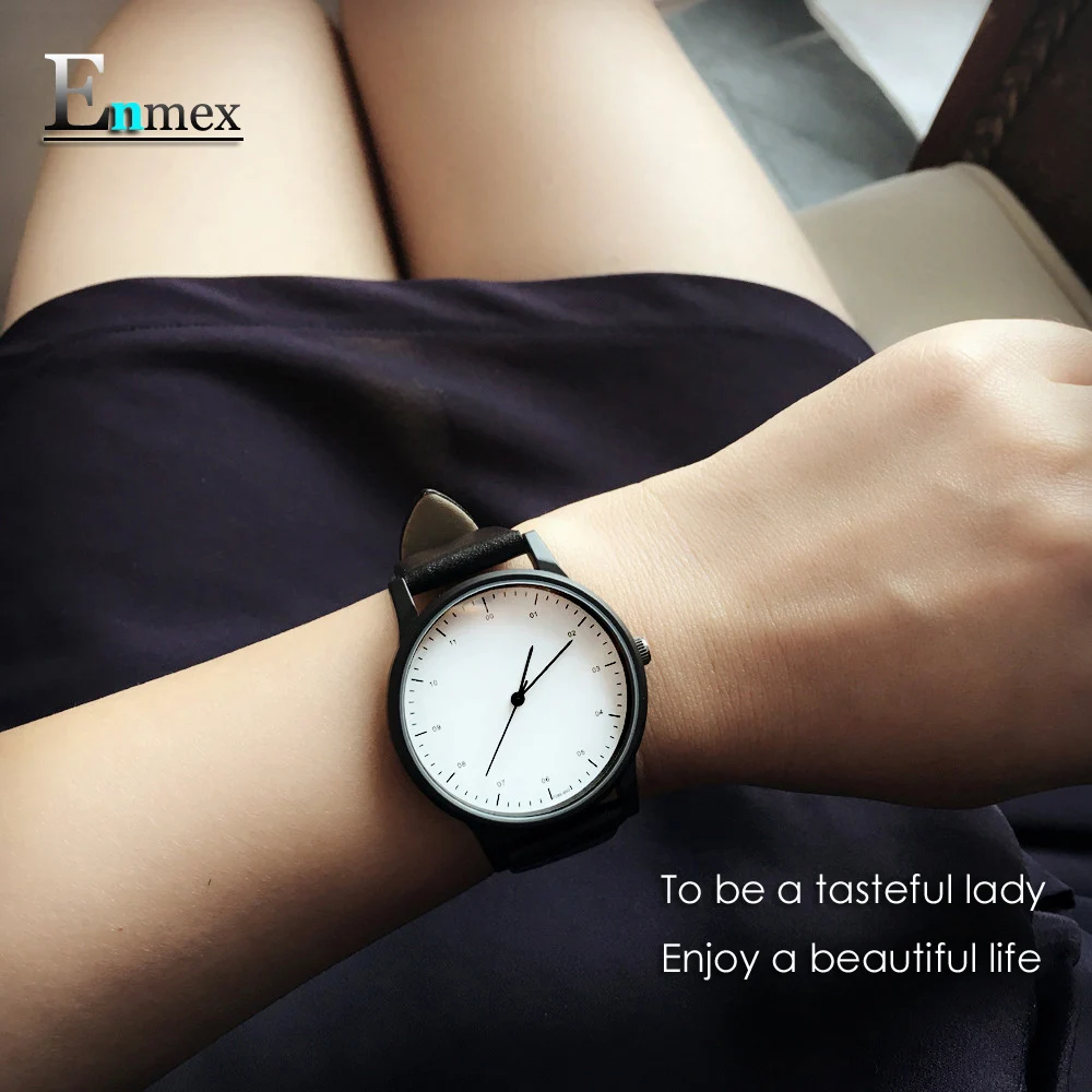 2017gift Enmex cool women wristwatch Brief vogue simple stylish with Black and white face lady casual quartz fashion watch
2017gift Enmex cool women wristwatch Brief vogue simple stylish with Black and white face lady casual quartz fashion watch