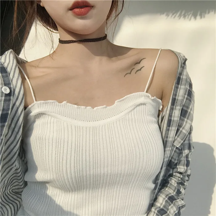 Summer Women Fashion Slim Knitting Ruffled Cropped Camis Tops Girl Knitted Tank Crop LengthTops Sleeveless T-shirts Tees
Summer Women Fashion Slim Knitting Ruffled Cropped Camis Tops Girl Knitted Tank Crop LengthTops Sleeveless T-shirts Tees