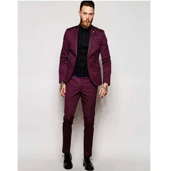 Custom Made One Button Burgundy Groom Tuxedos Notch Lapel Groomsmen Best Man Wedding Prom Suits (Jacket+Pants) A1
Custom Made One Button Burgundy Groom Tuxedos Notch Lapel Groomsmen Best Man Wedding Prom Suits (Jacket+Pants) A1