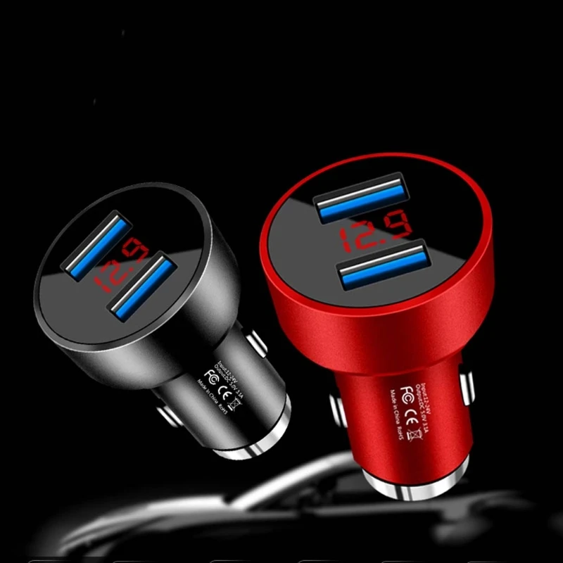 Aluminum USB Car Charger 5V 3.1A LED Voltmeter Safety Hammer Fast Charge for iPhone Samsung HTC
Aluminum USB Car Charger 5V 3.1A LED Voltmeter Safety Hammer Fast Charge for iPhone Samsung HTC