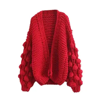 Bubble Sleeve Open Front Cardigan Women Loose Solid Color Jumper Sweater Coat new
Bubble Sleeve Open Front Cardigan Women Loose Solid Color Jumper Sweater Coat new