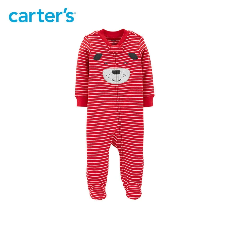 1pcs Cute embroidered dog face stripes Zip-Up Cotton footies Carter's baby boy fall winter clothing 115G622
1pcs Cute embroidered dog face stripes Zip-Up Cotton footies Carter's baby boy fall winter clothing 115G622