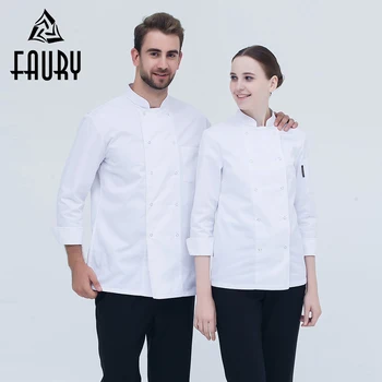 Solid Double Breasted Long-sleeved Kitchen Cozinha Overalls Restaurant Cafe Food Service Hotel Waiter Chef Cooking Work Uniforms
Solid Double Breasted Long-sleeved Kitchen Cozinha Overalls Restaurant Cafe Food Service Hotel Waiter Chef Cooking Work Uniforms