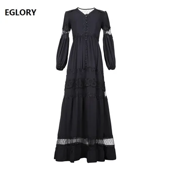 Floor Length Evening Vestidos 2019 Spring Summer Style Women V-Neck Hollow Out Lace Beading Long Sleeve Maxi Dress White Black
Floor Length Evening Vestidos 2019 Spring Summer Style Women V-Neck Hollow Out Lace Beading Long Sleeve Maxi Dress White Black