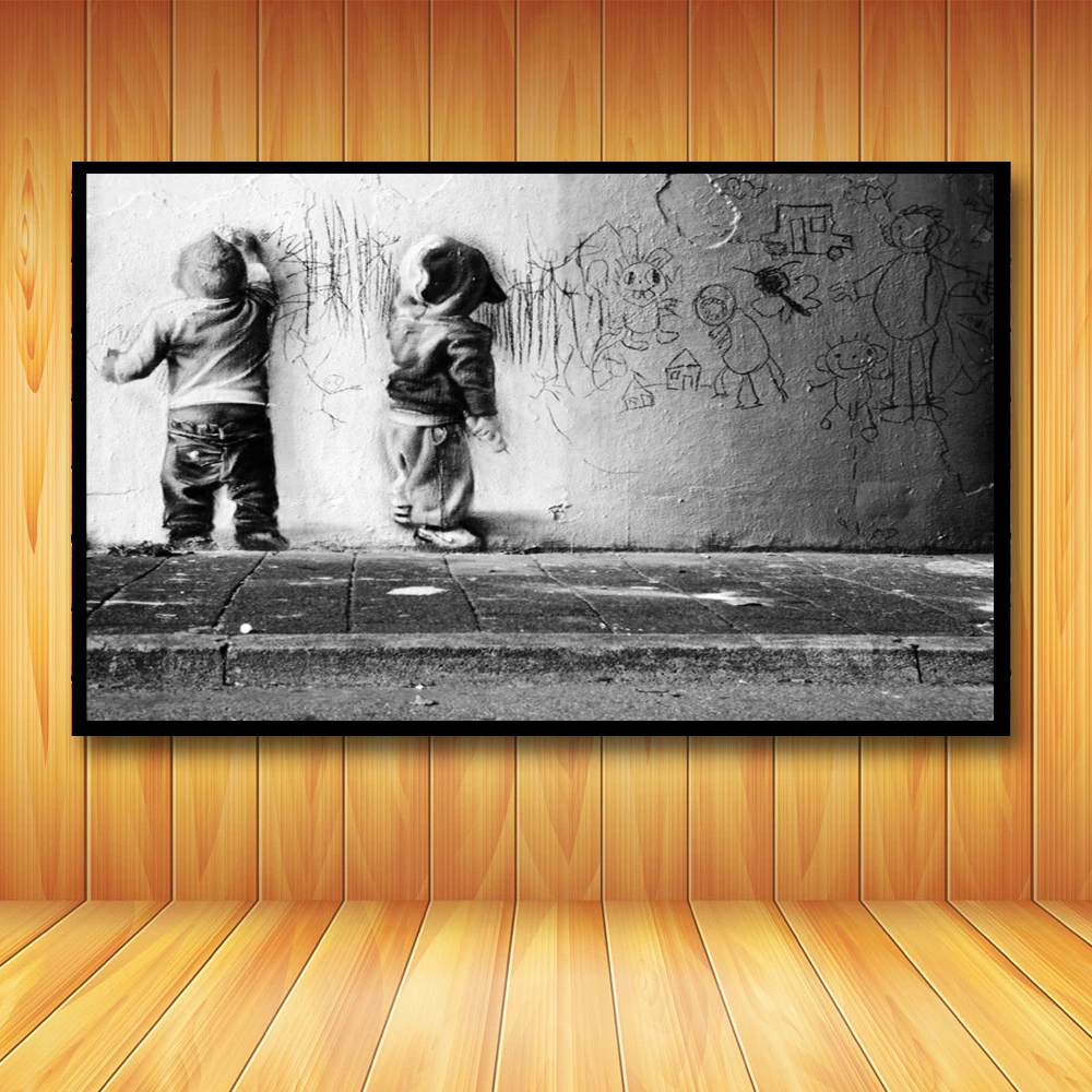 Nursery Kids Boys Scrawl Wall Art Sparring Canvas Printing Banksy Graffiti For Wall Decor Abstract Poster and Print
Nursery Kids Boys Scrawl Wall Art Sparring Canvas Printing Banksy Graffiti For Wall Decor Abstract Poster and Print