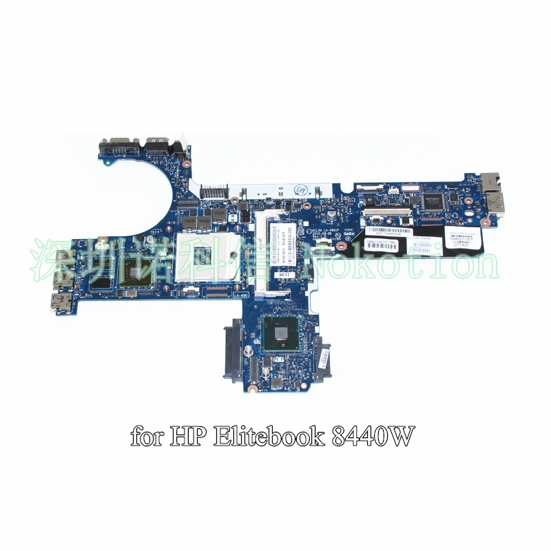 Фото Материнская плата NOKOTION KCL00 LA-4901P 594027-001 для ноутбука HP Elitebook 8440W QM57 DDR3 с графикой nvidia