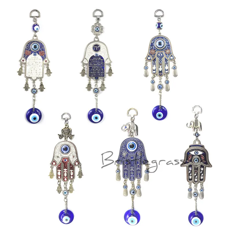 BRISTLEGRASS Turkish Blue Evil Eye Hamsa Hand Car Wall Hanging Pendants Amulets Lucky Charms Blessing Protection Gift Home Decor
BRISTLEGRASS Turkish Blue Evil Eye Hamsa Hand Car Wall Hanging Pendants Amulets Lucky Charms Blessing Protection Gift Home Decor