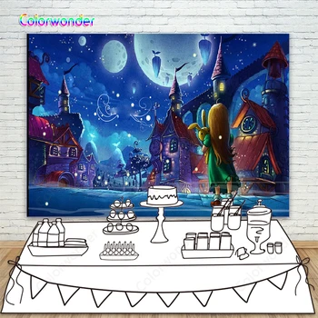 Magic World Photography Background Littlle Girl with Toy Rabbits 7x5ft Colorful Houses Sliver Moon Dark Night Backdrop for Kids
Magic World Photography Background Littlle Girl with Toy Rabbits 7x5ft Colorful Houses Sliver Moon Dark Night Backdrop for Kids