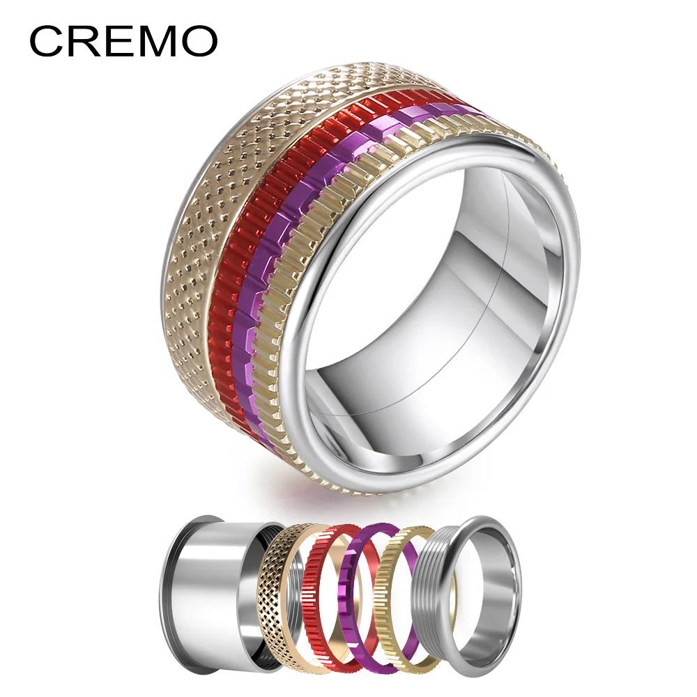 Cremo Rings For Women Combination Statement Stainless Steel Band Interchangeable Fidget Meditation Anxiety Relief Ring Free Box
Cremo Rings For Women Combination Statement Stainless Steel Band Interchangeable Fidget Meditation Anxiety Relief Ring Free Box
