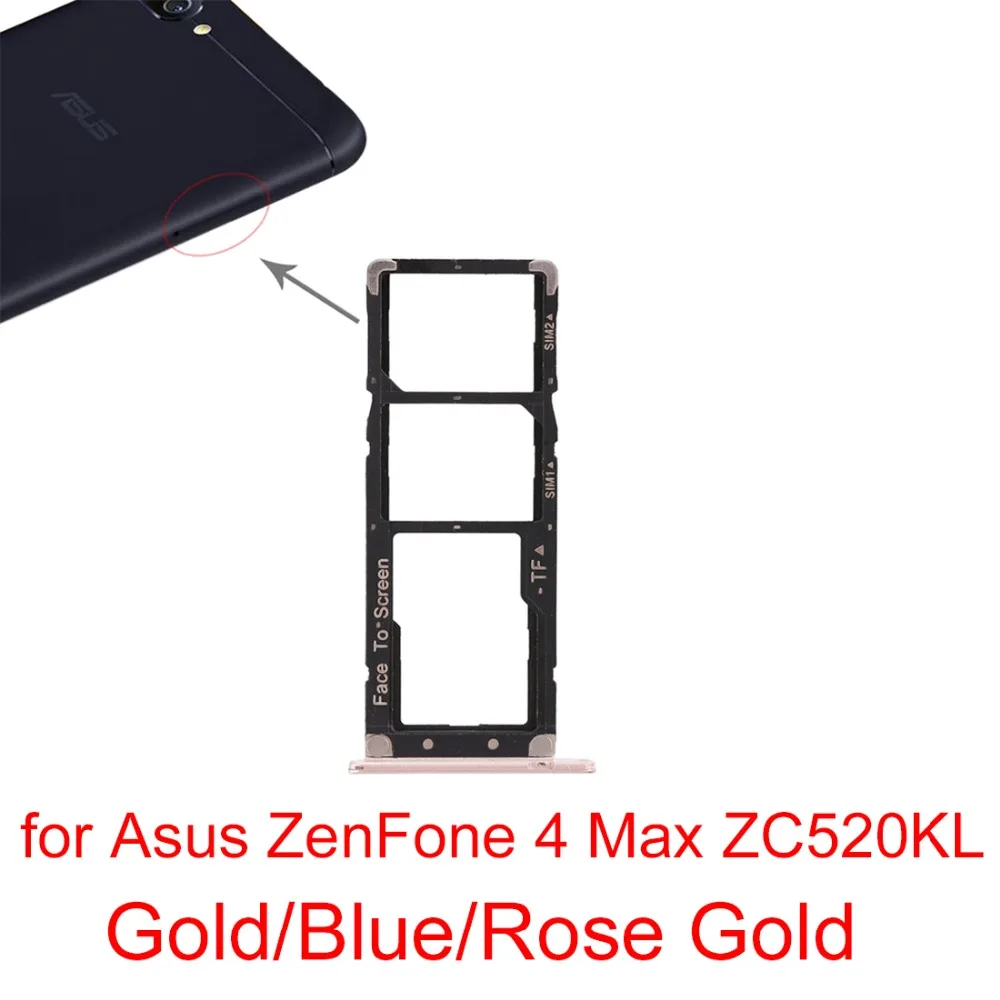 New for Asus ZenFone 4 Max ZC520KL 2 SIM Card Tray + Micro SD Card Tray repair parts
New for Asus ZenFone 4 Max ZC520KL 2 SIM Card Tray + Micro SD Card Tray repair parts