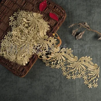 2020 New Style! High Quality Gold Fabric Lace Ribbon Wide14.3cm DIY Costume Performance and Traditional Headdress 1yards/lot
2020 New Style! High Quality Gold Fabric Lace Ribbon Wide14.3cm DIY Costume Performance and Traditional Headdress 1yards/lot