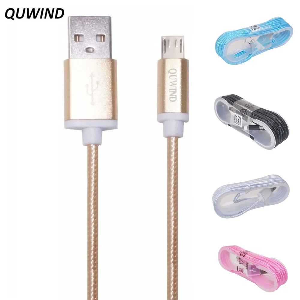 

QUWIND 1.5M 5FT Micro USB Type c Nylon Charging Data Cable for iPhone 6 7 8 X Samsung S8 S9 HuaWei P9 P10 P20 HTC Android Phones