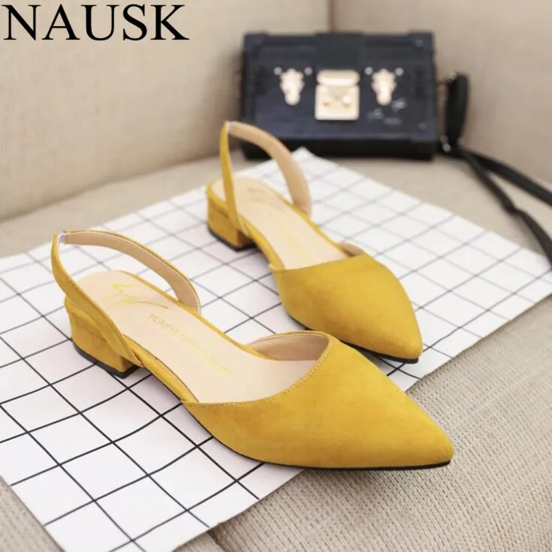 NAUSK New Women Sandals Med Heels 3cm Ladies Shoes Pointy Shallow Suede Sandals Summer Word Buckle Slip on Sandalia Feminina
NAUSK New Women Sandals Med Heels 3cm Ladies Shoes Pointy Shallow Suede Sandals Summer Word Buckle Slip on Sandalia Feminina