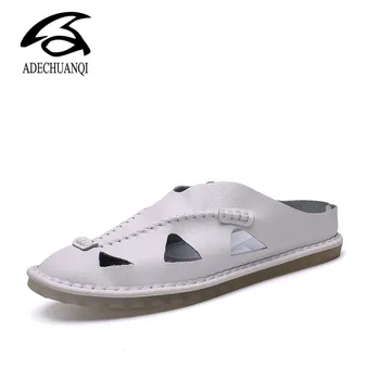 Summer Men Shoes Casual Luxury Brand Penny Loafers Genuine Leather Mens Sandals Half Slipper Slip On Driving Shoes Men Moccasins
Summer Men Shoes Casual Luxury Brand Penny Loafers Genuine Leather Mens Sandals Half Slipper Slip On Driving Shoes Men Moccasins
