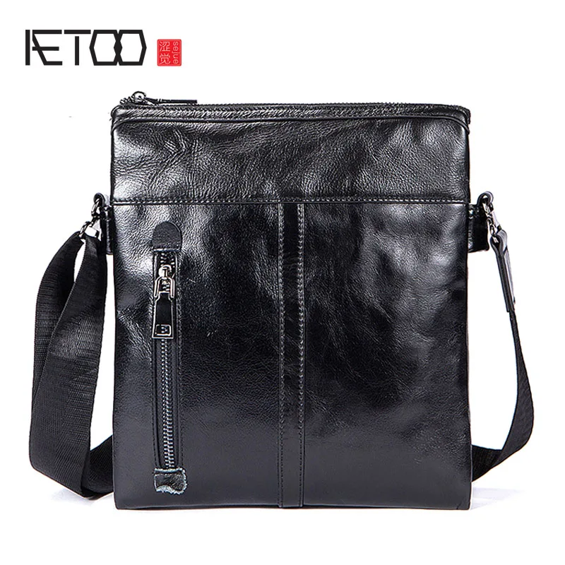 AETOO Business men's shoulder bag first layer of casual leather oblique men's trend male bag
AETOO Business men's shoulder bag first layer of casual leather oblique men's trend male bag