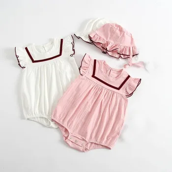 Soft Baby Girl Clothes Baby Girl Breathable Summer Romper Scollop Outfit Infant Sleeveless Clothes with Hat
Soft Baby Girl Clothes Baby Girl Breathable Summer Romper Scollop Outfit Infant Sleeveless Clothes with Hat